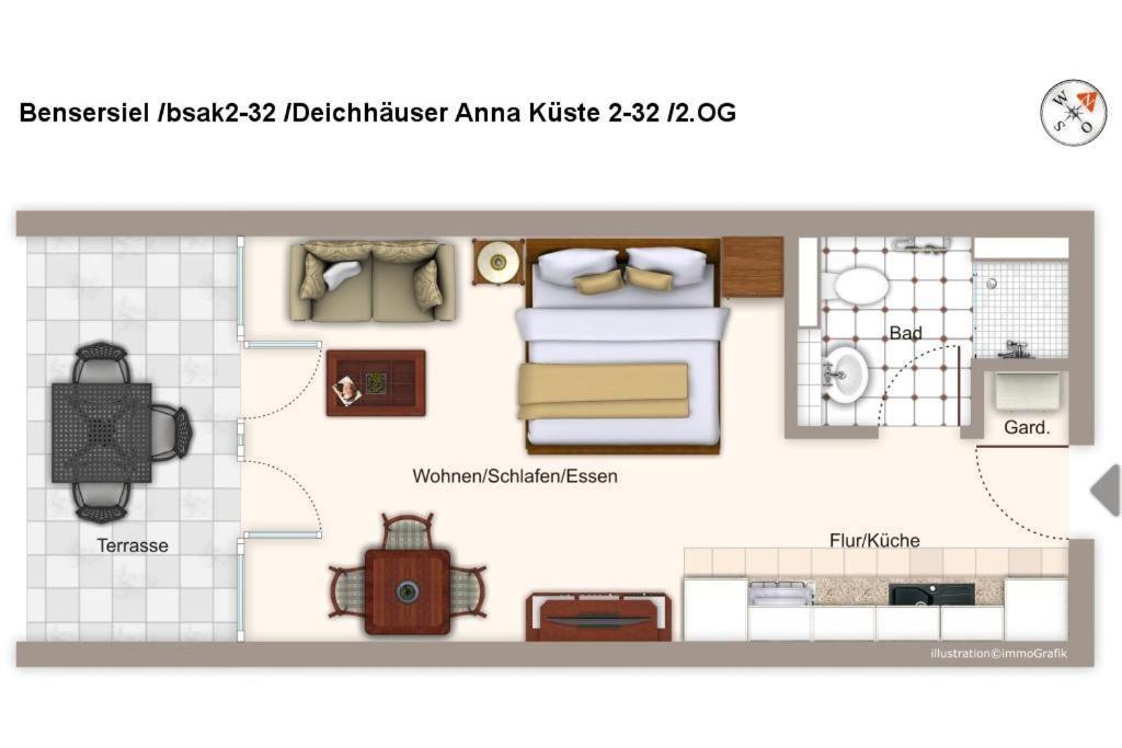 Deichhaeuser Anna Kueste Deichhaeuser Anna Kueste 2-32 Bensersiel Luaran gambar